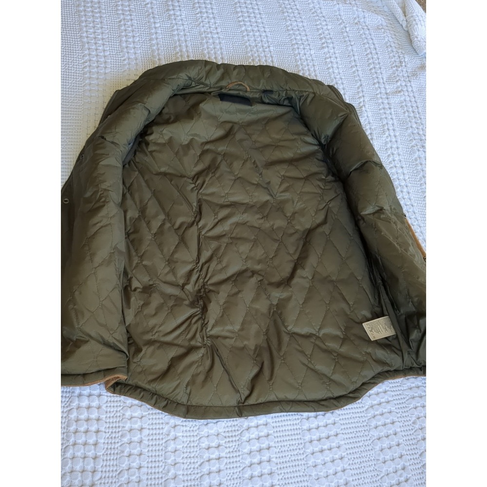Scotch And Soda Wool Puffer Vest Full Zip Brown Sz Medium Mock Neck - Picture 7 of 11